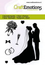 Craft Emotions Clear Stamps - Brautpaar und Accessoires